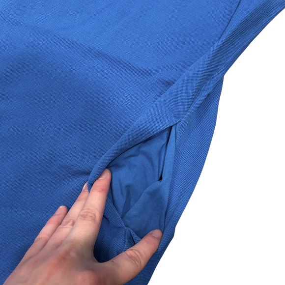 Tuckeruck Polo Shirt Dress Mini‎ Short Sleeve Blue Cotton Pique - Picture 8 of 8